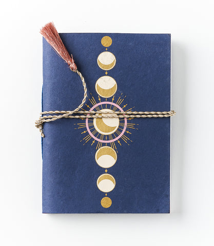Anju Hamsa Moon 4x6 Spiral Notebook Recycled Paper