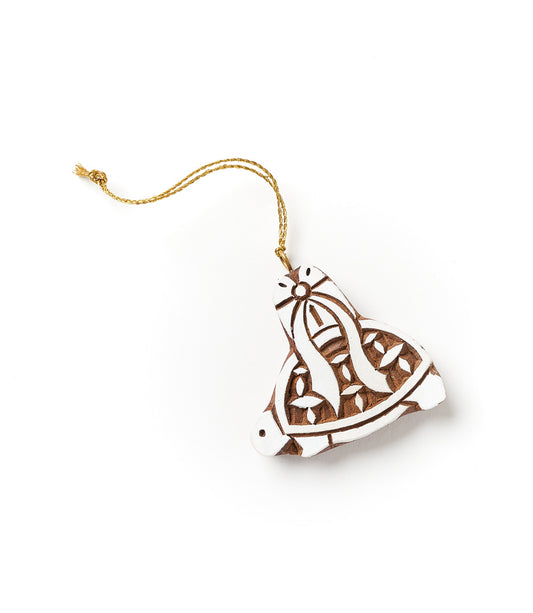 Hima Bindu Turtle Ornament - Hand Carved Sheesham Wood