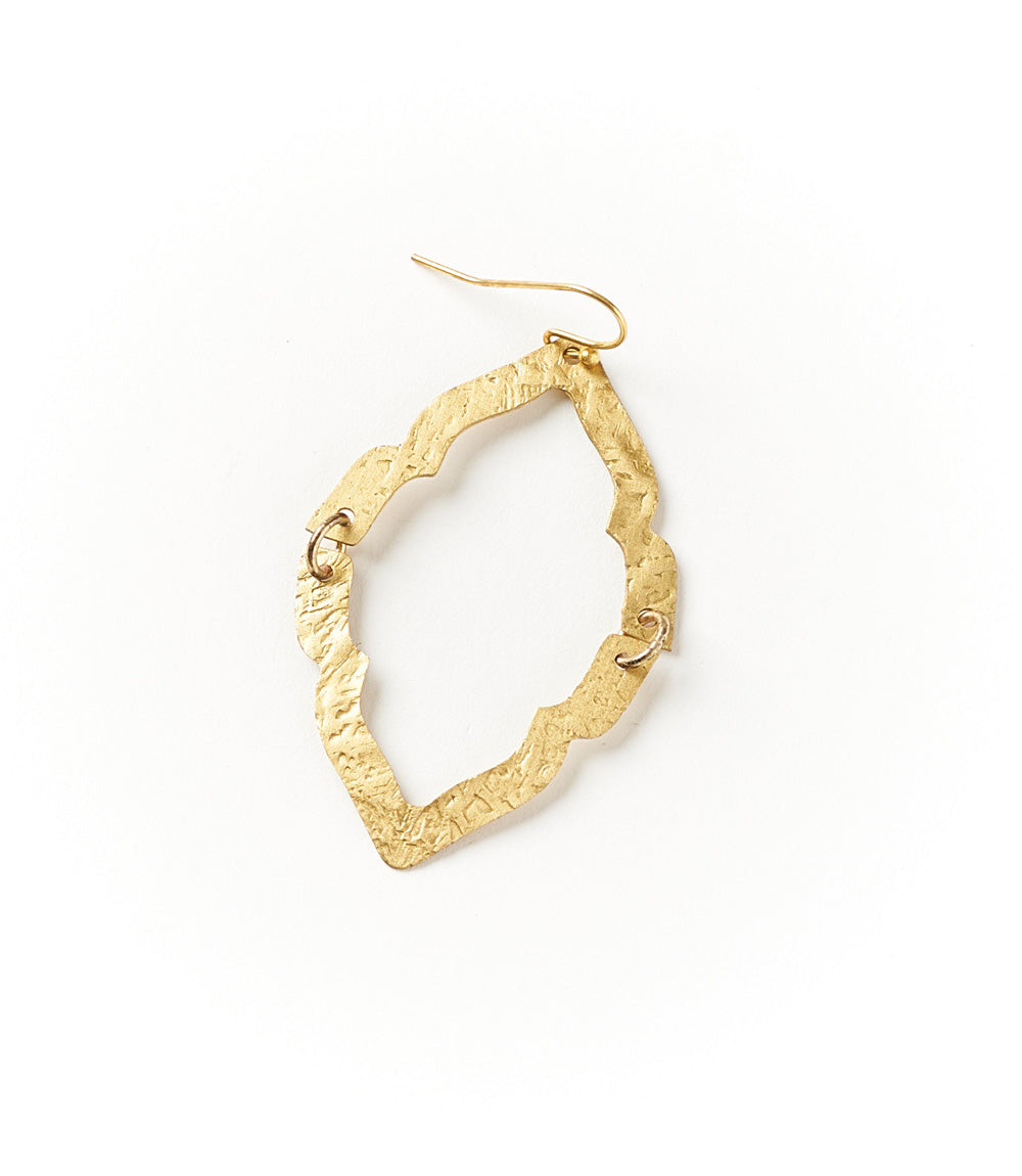 Diya Gold Arch Drop Earrings
