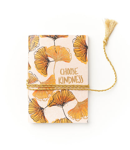 Chabila Lotus 4x6 Leather Journal - Refillable Recycled Paper