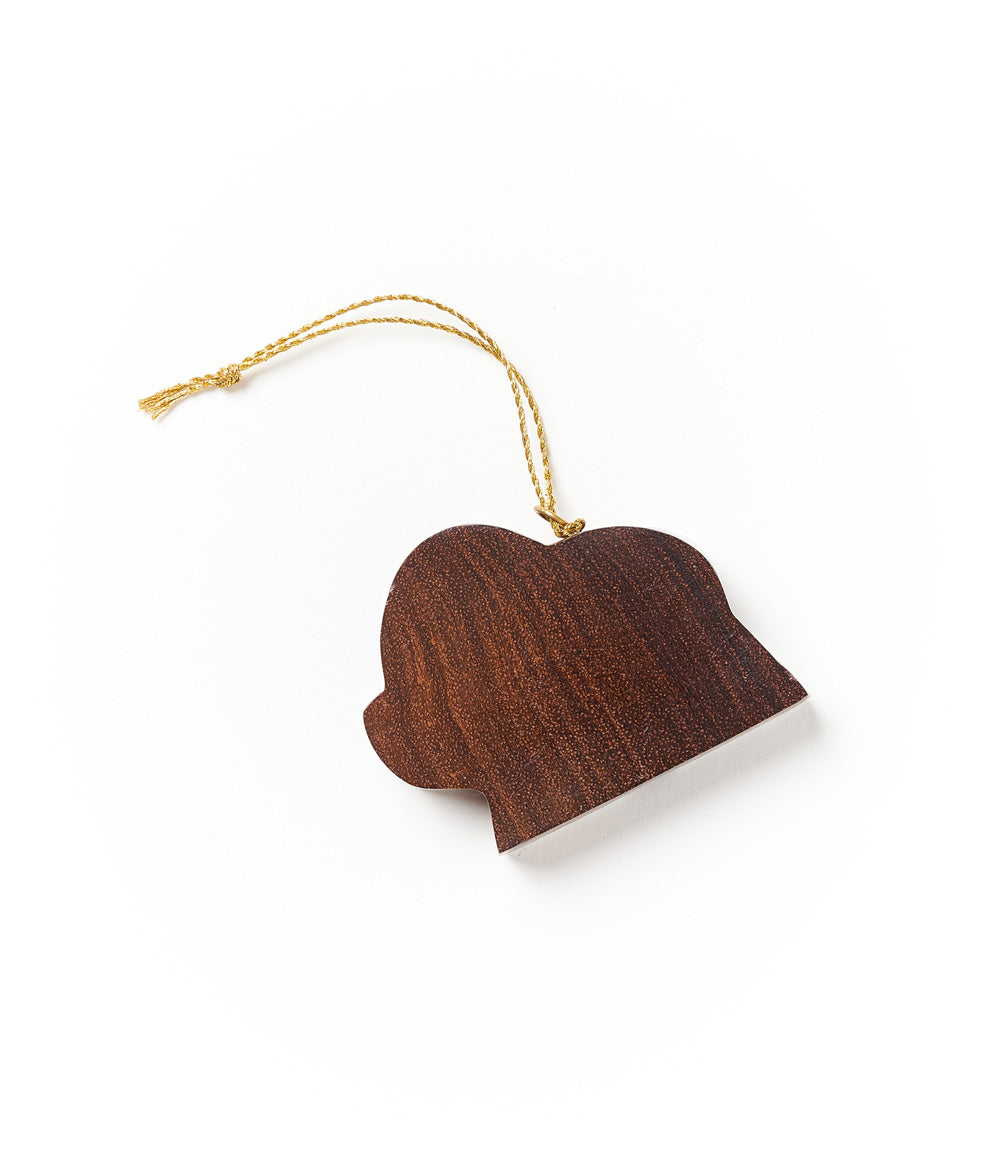 Hima Bindu Elephant Ornament - Hand Carved Wood