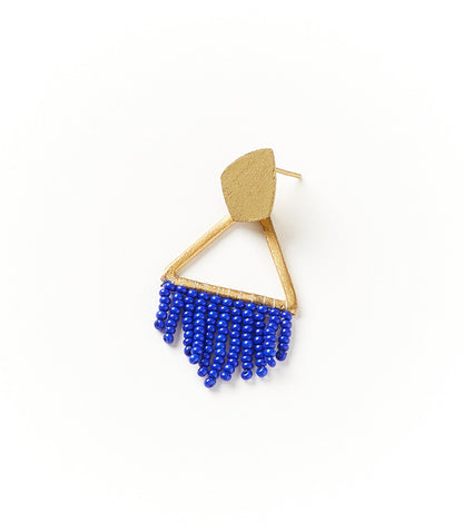 Kalapriya Beaded Drop Earrings - Blue