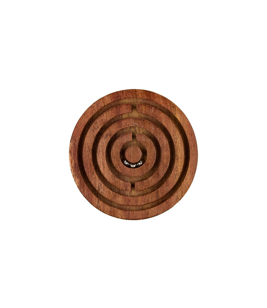 Mini Labyrinth Game - Hand Carved Wood