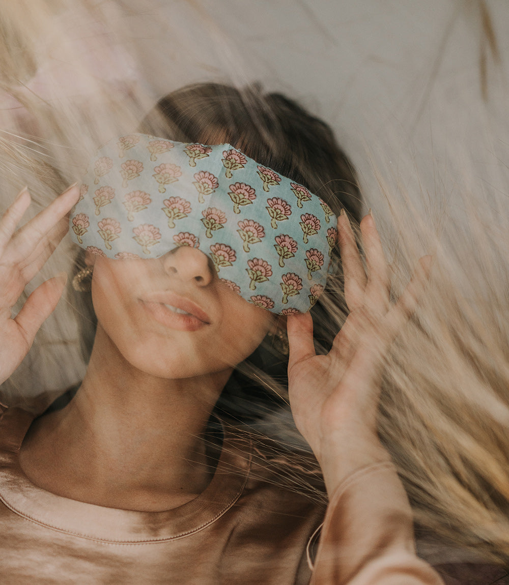 Aaram Weighted Eye Pillow - Flaxseed, Assorted, Microwavable