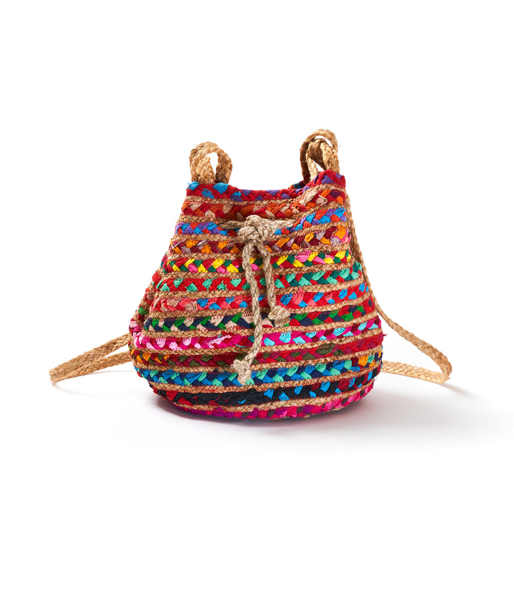 Chindi Multicolor Backpack - Hand Woven, Fair Trade