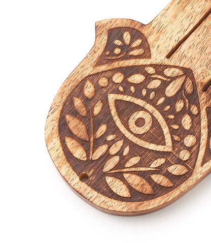 Hamsa Salad Hands - Handcrafted Wood, Fair Trade