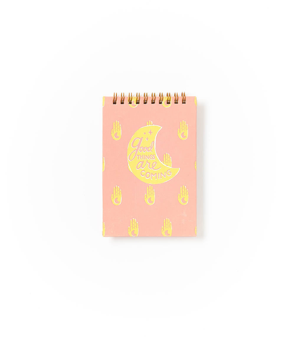 Anju Hamsa Moon 4x6 Spiral Notebook Recycled Paper