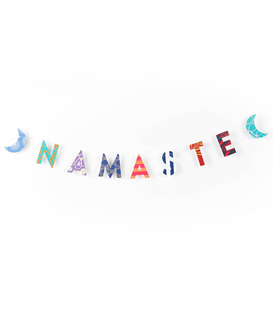 Namaste Recycled Paper Garland - Eco Friendly Tree Free Decor