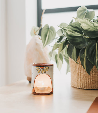 Amiya Bird Essential Oil Warmer - Hand Painted, Fair Trade