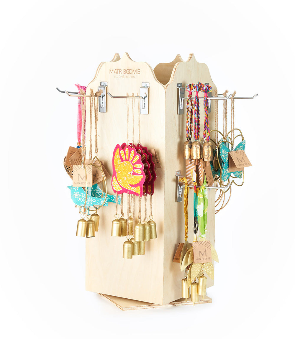 Colorful Bell Wind Chime Tabletop Retail Display Starter Kit