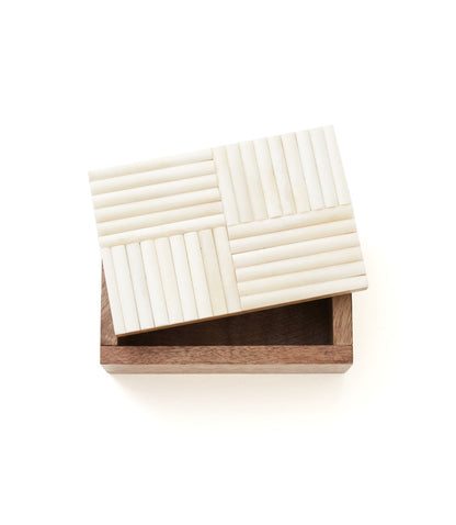 Vaishali Treasure Box - Carved Bone, Wood