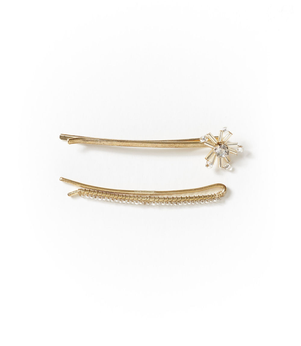 Chamak Rhinestone Bobby Pins Set of 2