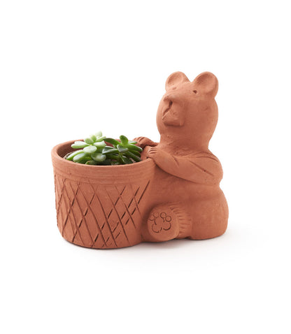 Rakshana Bear Plant Pot -  Terracotta