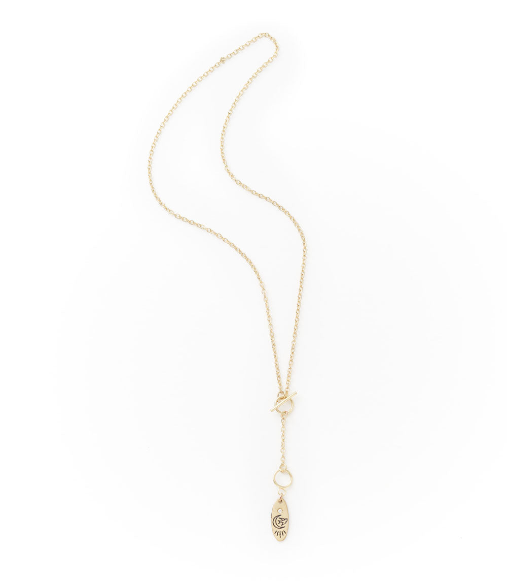 Ruchi Bird Charm Gold Dainty Drop Lariat Necklace - Matr Boomie Wholesale