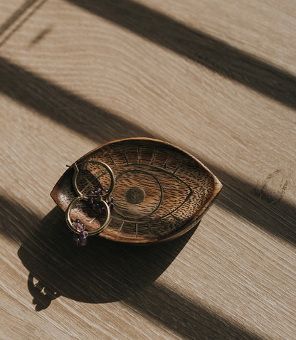 Drishti Evil Eye Trinket Dish - Brass inlay
