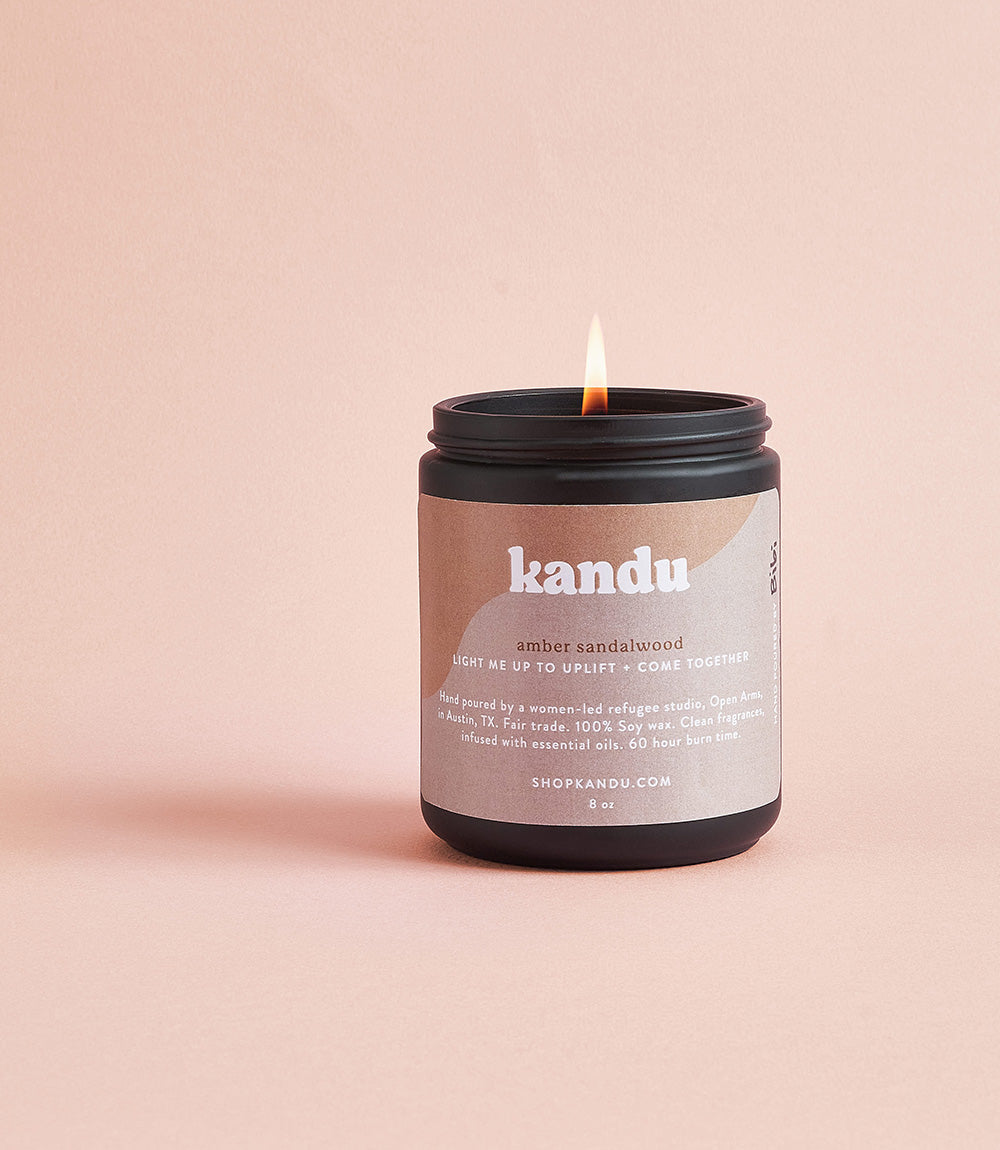 amber sandalwood 8oz candle