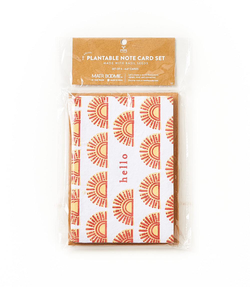 Amala Sunshine 4x6 Seed Paper Note Cards (Set of 6) - Plantable