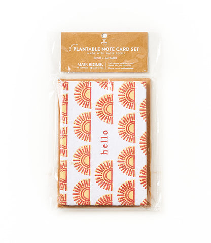 Amala Sunshine 4x6 Seed Paper Note Cards (Set of 6) - Plantable