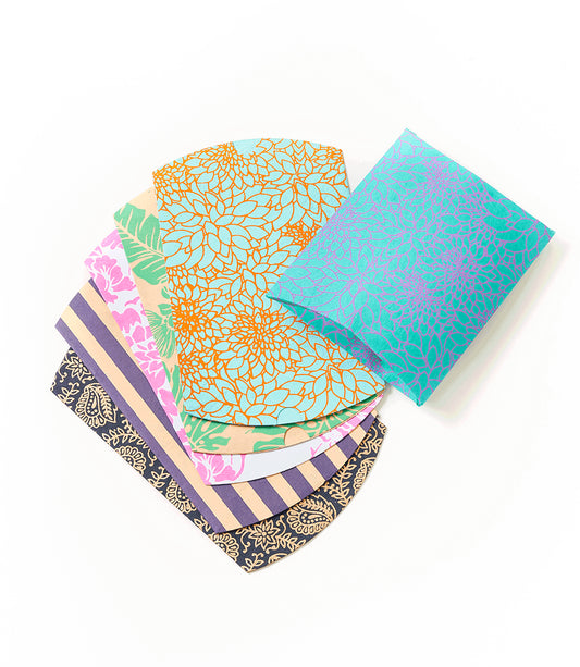 Recycled Paper Pillow Box Pack of 10 - Assorted Eco-friendly