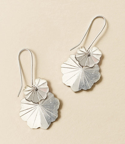 Sayuri Ginkgo Leaf Silver Dangle Earrings