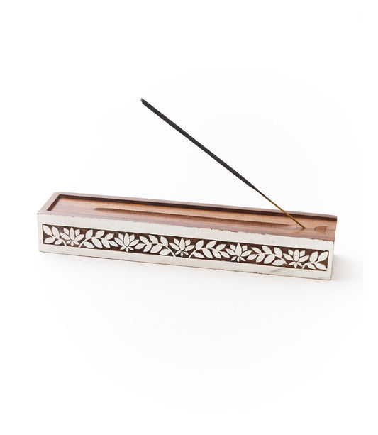 Aashiyana Incense Holder Box - Antique Finish Hand Carved Wood - Matr Boomie Wholesale
