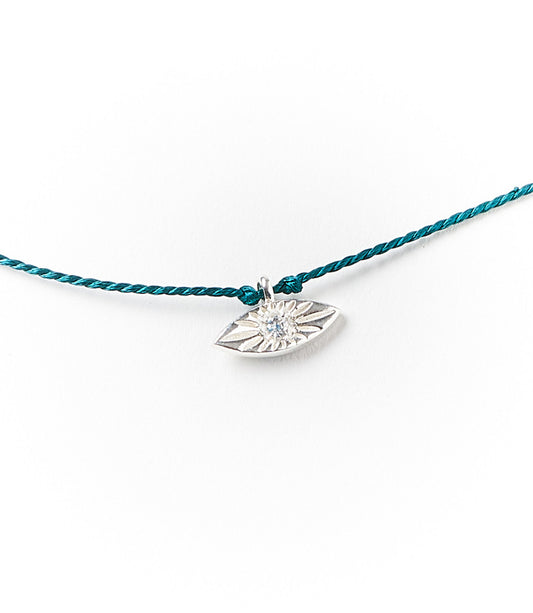 Jivala Evil Eye Necklace - Sterling Silver Charm