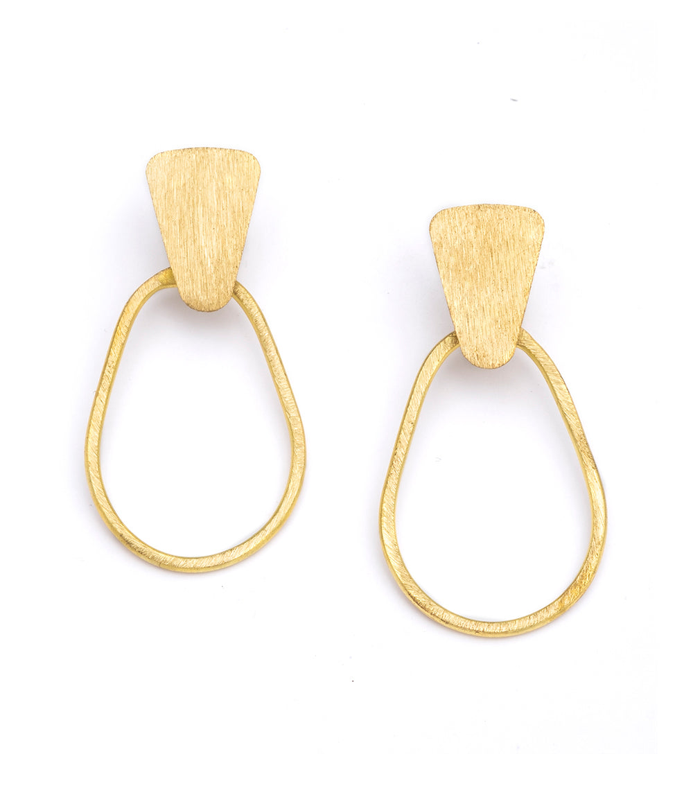 Kaia Teardrop Gold Hoop Earrings