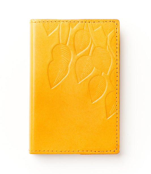 Chabila Leaves 4x6 Leather Journal - Refillable Recycled Paper