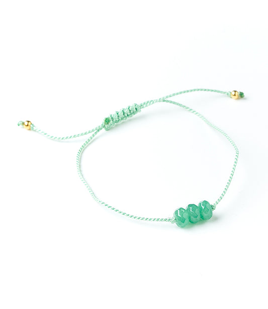 Indali Aventurine Stone Thread Friendship Bracelet - Green, Semi Precious