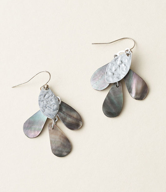 Chandra Petal Chandelier Earrings - Mother of Pearl