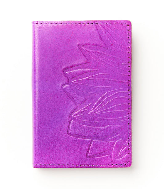 Chabila Lotus 4x6 Leather Journal - Refillable Recycled Paper