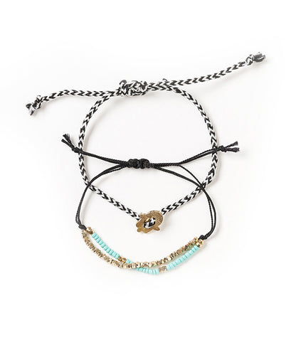 Nitara Hamsa Beaded Friendship Bracelets Set of 2