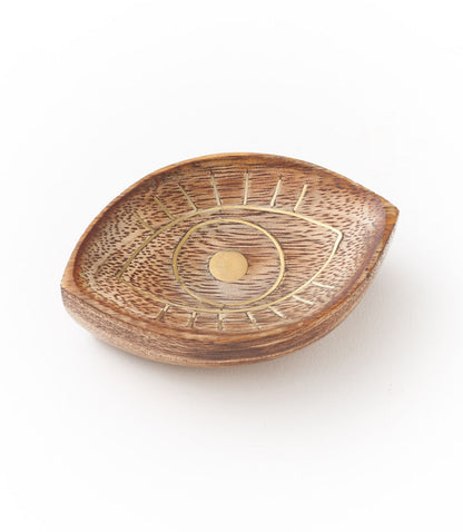 Drishti Evil Eye Trinket Dish - Brass inlay