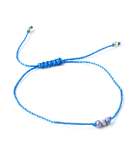 Indali Sodalite Stone Thread Friendship Bracelet - Blue, Semi Precious