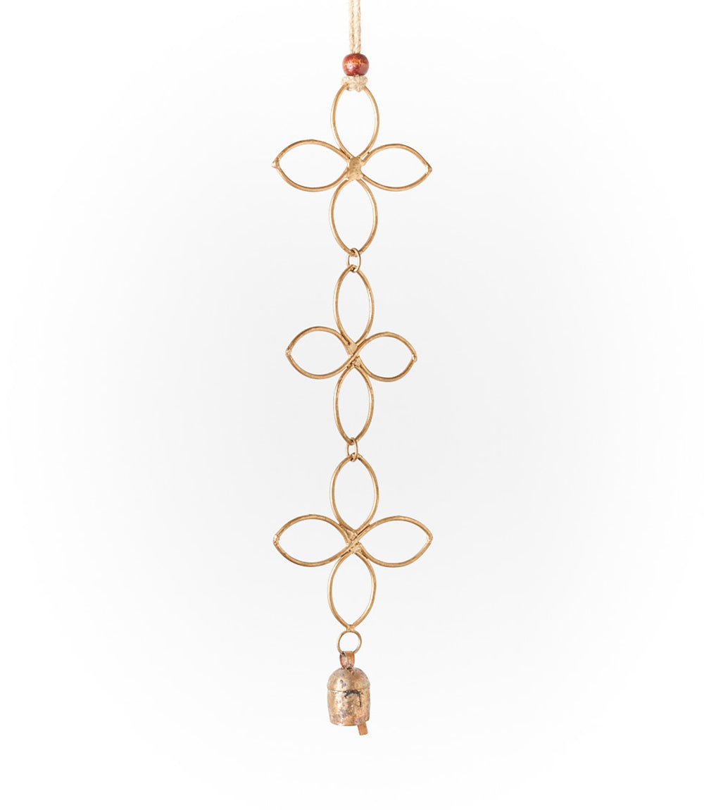 Air Element Quatrefoil Trio Bell Wind Chime - Garden Decor