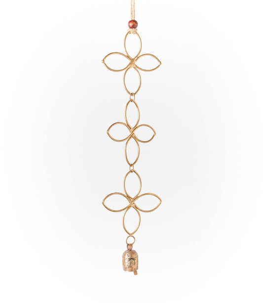 Air Element Quatrefoil Trio Bell Wind Chime - Garden Decor