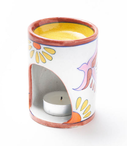 Amiya Bird Essential Oil Warmer - Hand Painted, Fair Trade
