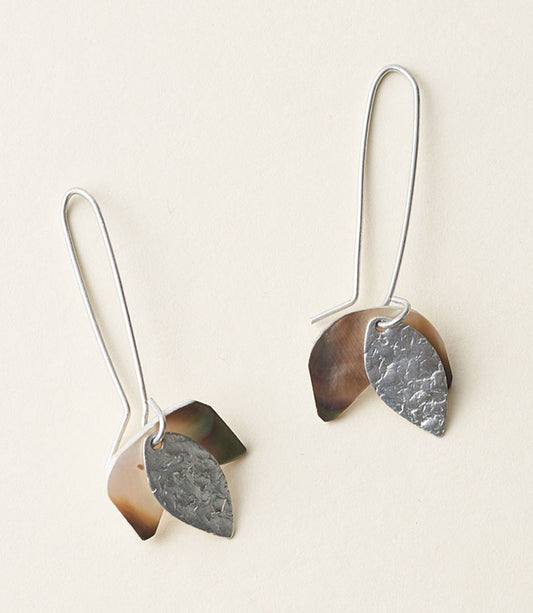 Chandra Tulip Dangle Earrings - Mother of Pearl