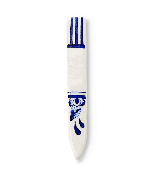 Lalita Handmade Pottery Herb Marker -White and Blue - Matr Boomie Wholesale