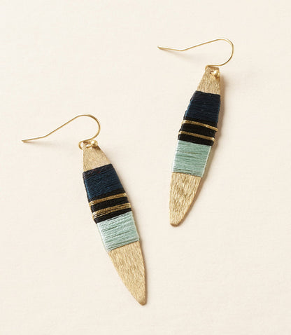 Kaia Surfboard Drop Earrings - Blue