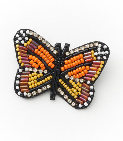 Bala Mani Beaded Butterfly Brooch Pin - Handmade, Fair Trade