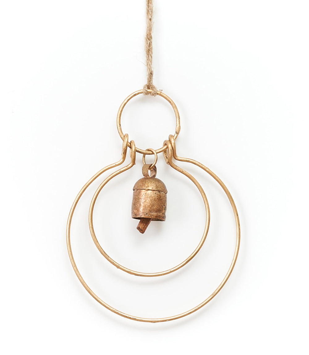 Air Element Hoops Bell Wind Chime - Fair Trade Garden