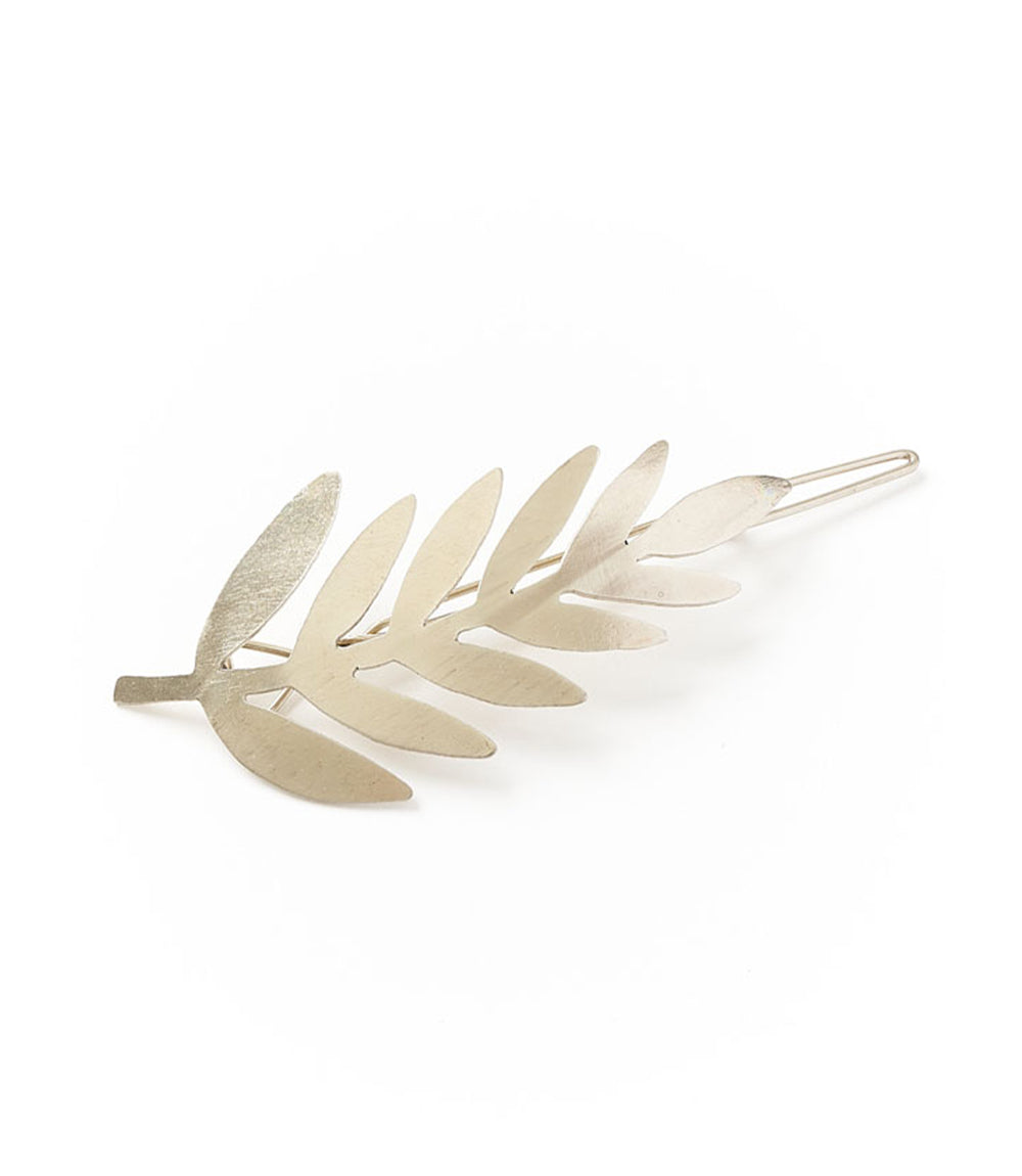 Kavya Barrette Hair Clip - Silver Fern