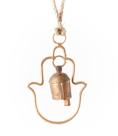 Air Element Hamsa Bell Wind Chime - Fair Trade Garden