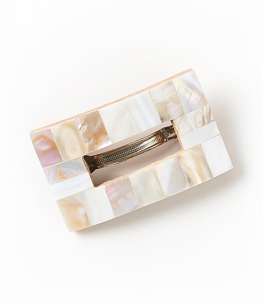 Chitra Cutout Barrette - Mother of Pearl