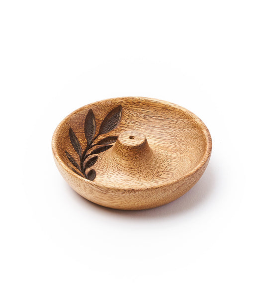 Bhakti Vine Incense Holder - Carved Wood, Fair Trade