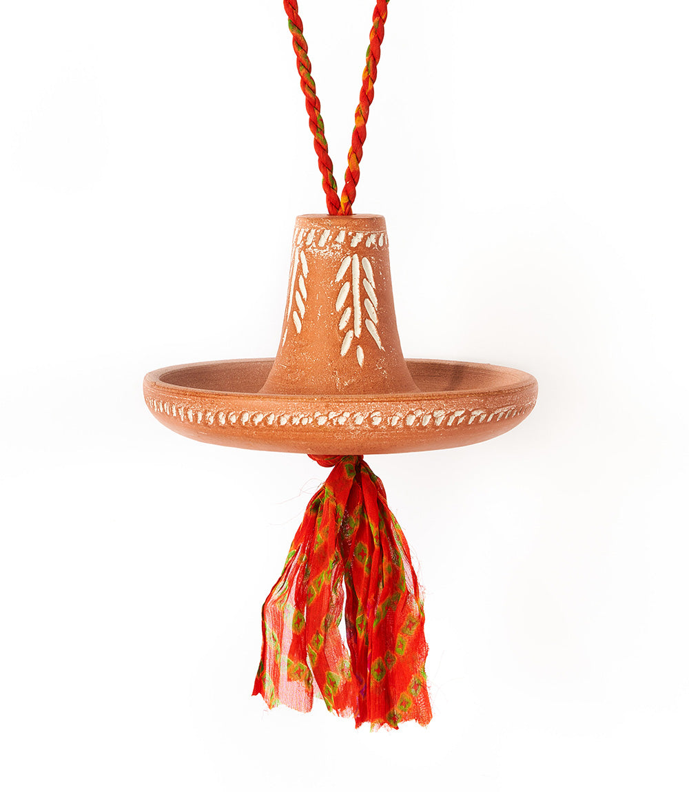 Vasanta Hanging Bird Feeder - Terracotta