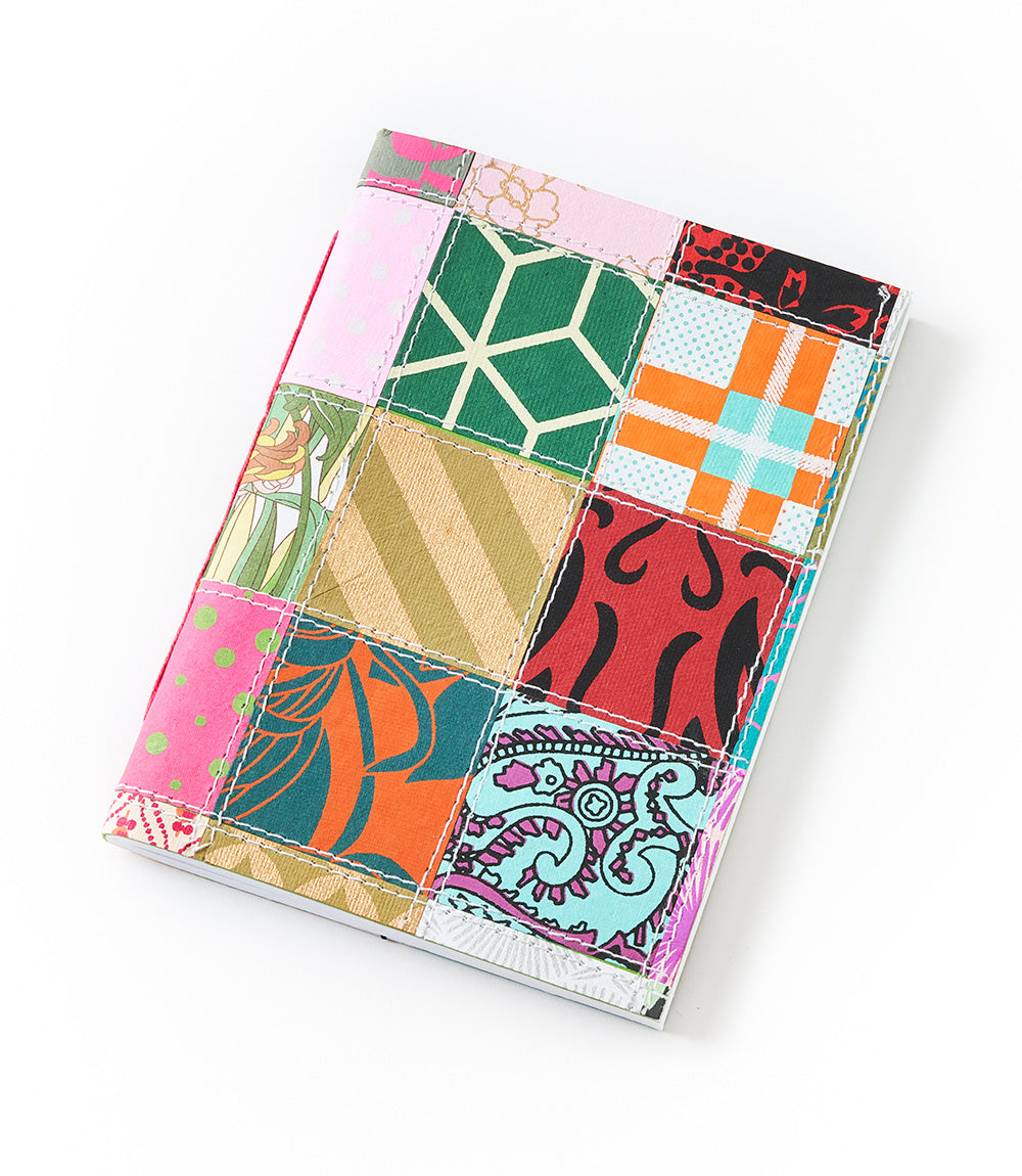 Rangoli Patchwork 5x7 Journal Recycled Paper - Assorted