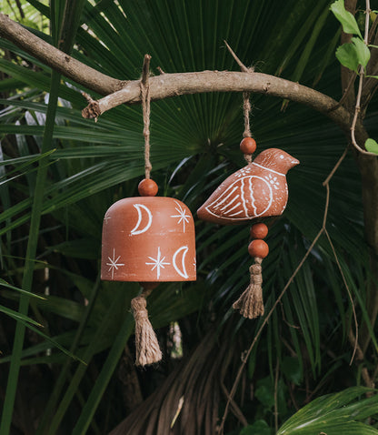 Vasanta Bird Wind Chime - Terracotta