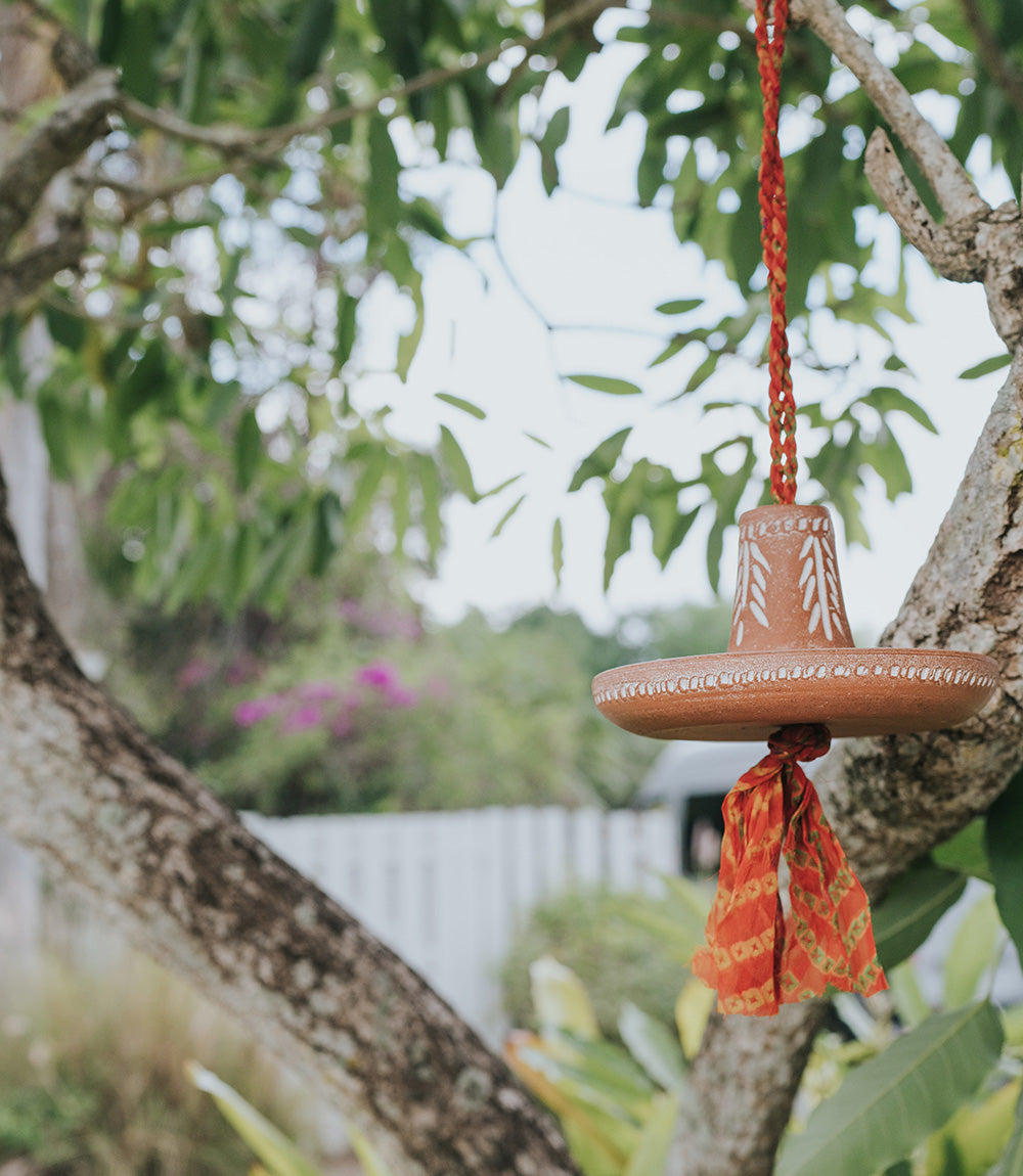 Vasanta Hanging Bird Feeder - Terracotta